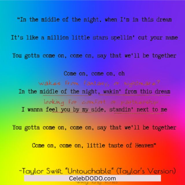 2nd Chorus: “A Million Little Stars Spellin’ Out Your Name”